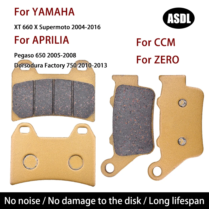 

For YAMAHA XT660 XT 660 X T660X For APRILIA Pegaso 650 For CCM 600 Bobber Maverick Roadster Motorcycle Front Rear Brake Pads