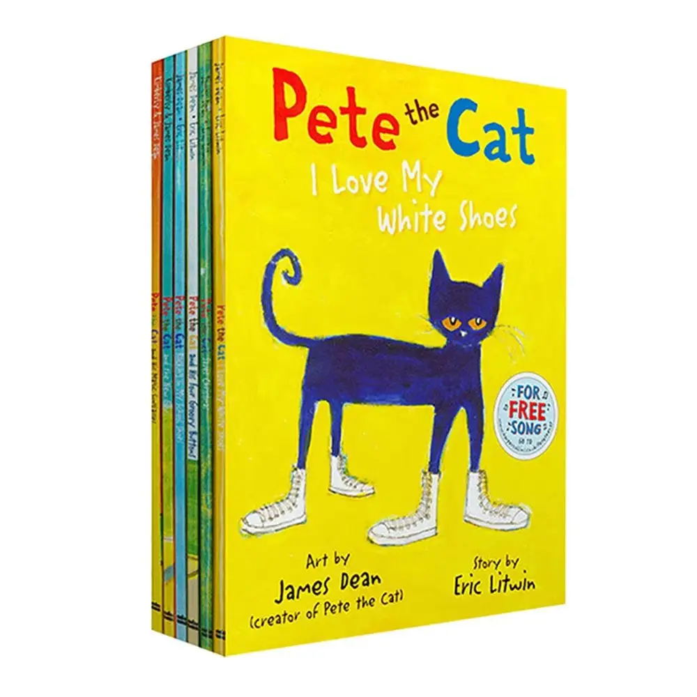 Pete The Cat Libri illustrati Bambini Neonati Storie famose Imparare storie in inglese Set di libri per bambini Regali per la lettura della buonanotte per Bab