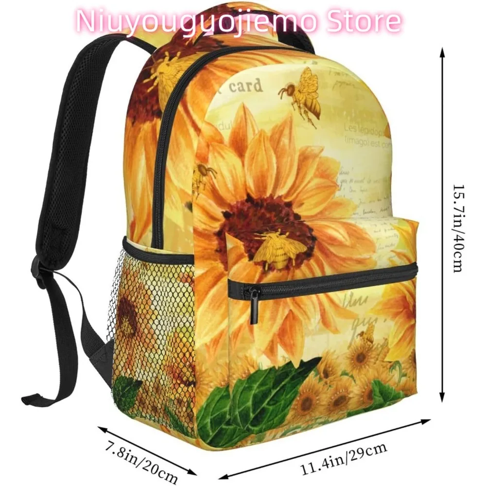 Uroczy plecak na laptopa z motywem słonecznika, lekki, uniwersalny, podróżny, codzienny plecak unisex do szkoły dla mnie.