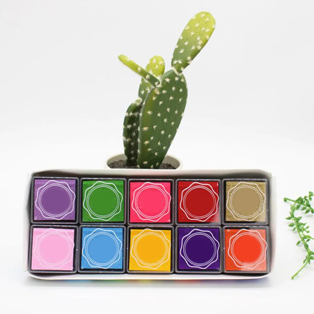 

1 set Colorful Ink Pads Kids Craft Water Based Quick Dry Clean Finger Stamps 20 Colors DIY Art Gifts Scrapbooking Decor