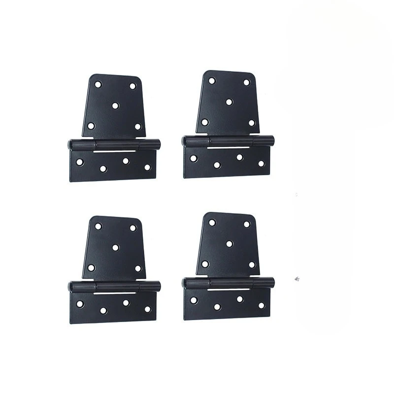 

2PCS 4.5Inch Black Metal Outdoor Large Hinges Heavy Duty Iron Wooden Doors Hinges for Exterior Garden Barn Shed Fence Gate