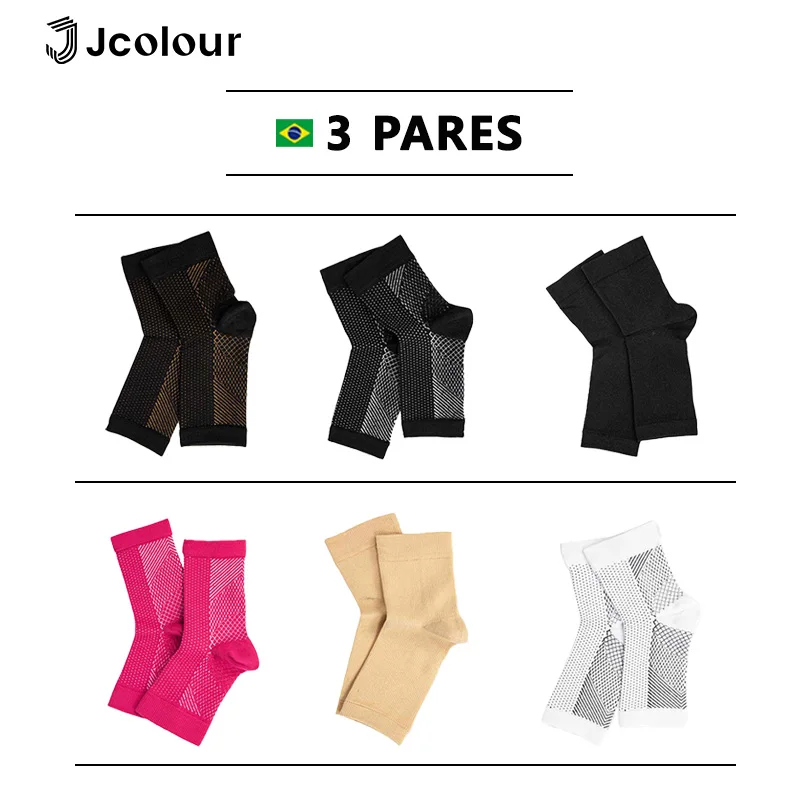 3 Pairs, Neuropathy Socks for Pain Relief and Plantar Fasciitis, Ankle Socks for Men and Women, Compression Socks
