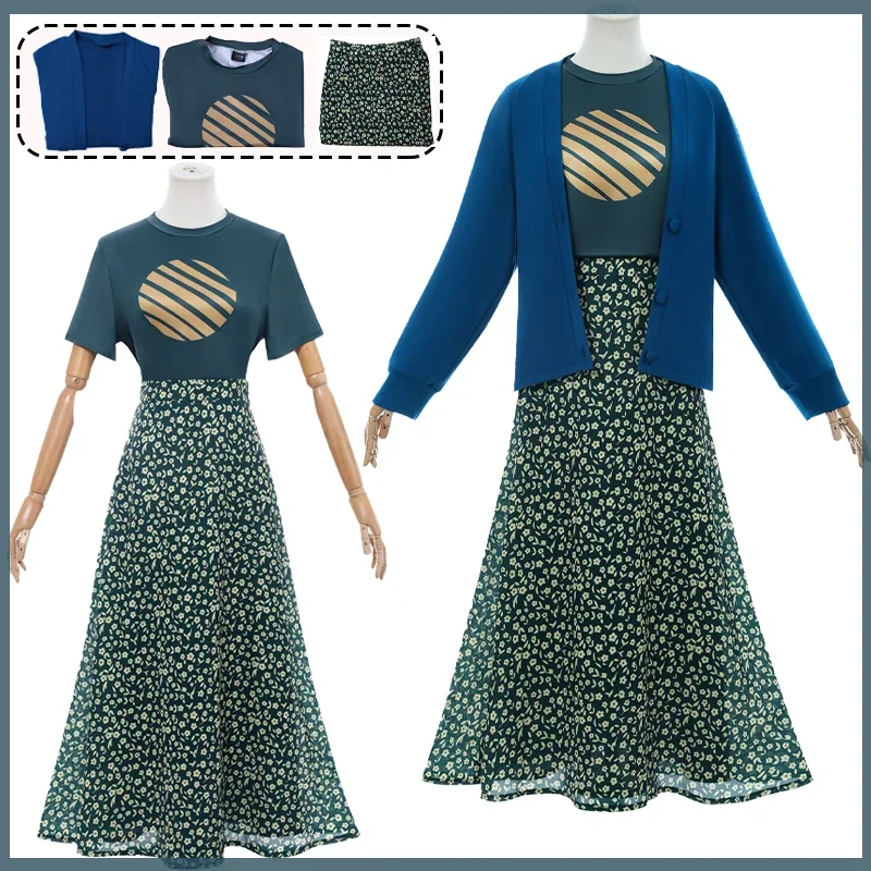 

КосплейНатальи, карнавальный костюм 2025 года, игровой костюм из фильма, пальто, футболка, юбка, полный комплект, униформа, карнавальный костюм для вечеринки, одежда для девочек