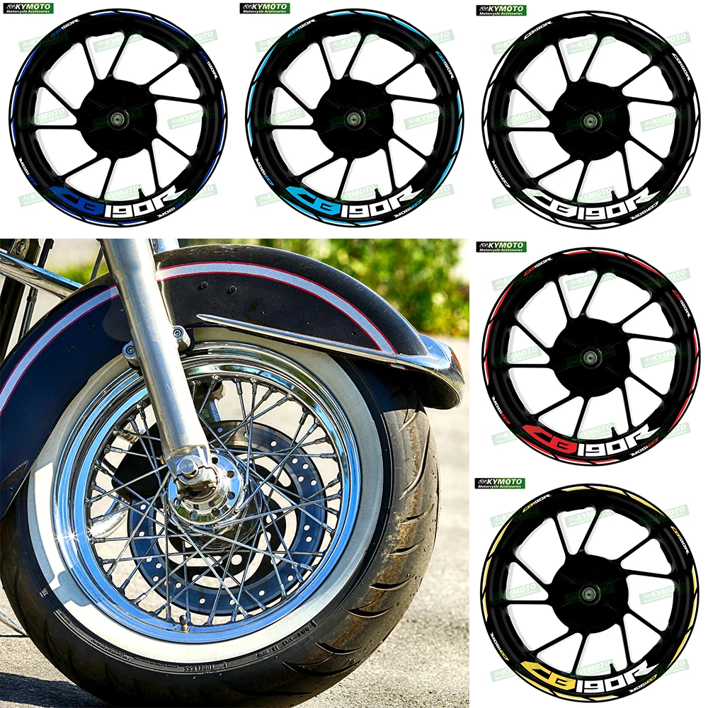 

For Honda CB190R CB 190R reflective motorcycle front and rear 17-inch wheel stickers wheel stripes fairing accessories decals