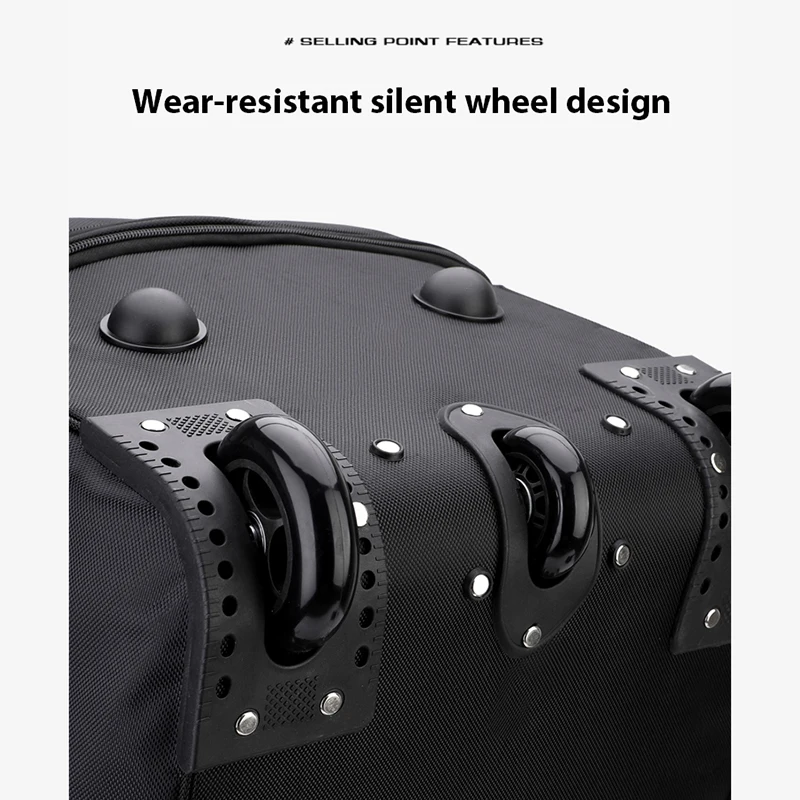 Large-capacity Travel bag Folding Water-repellent Wear-resistant Luggage Expandable Out-boarding Business Backpack With Lever