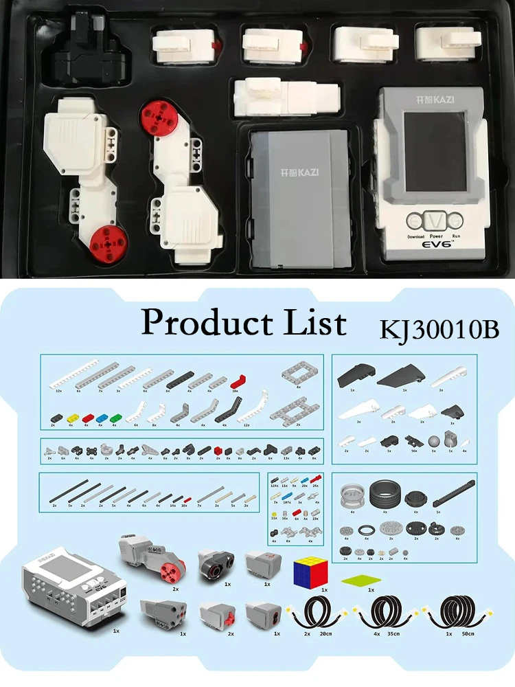 KAZI EV6 Building block programming robot compatible with EV3 graphical programming scratch3.0 Upgraded version EV5 45544 45560 images - 6