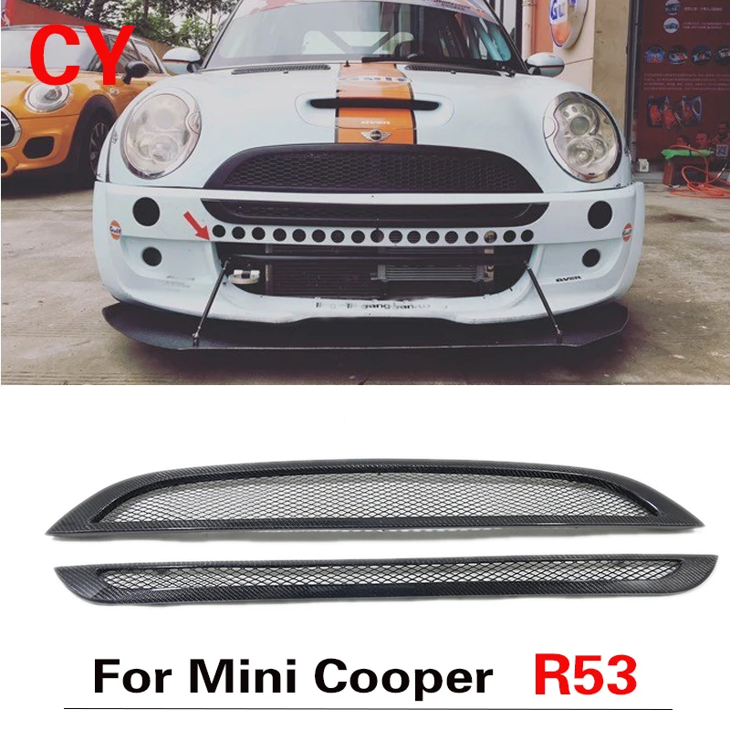 

For MINI R53 Cooper S 2001-2006 Real Carbon fiber Cover cooling hole air outlet &Grille&Tail cover moulding&Mirror shell housing