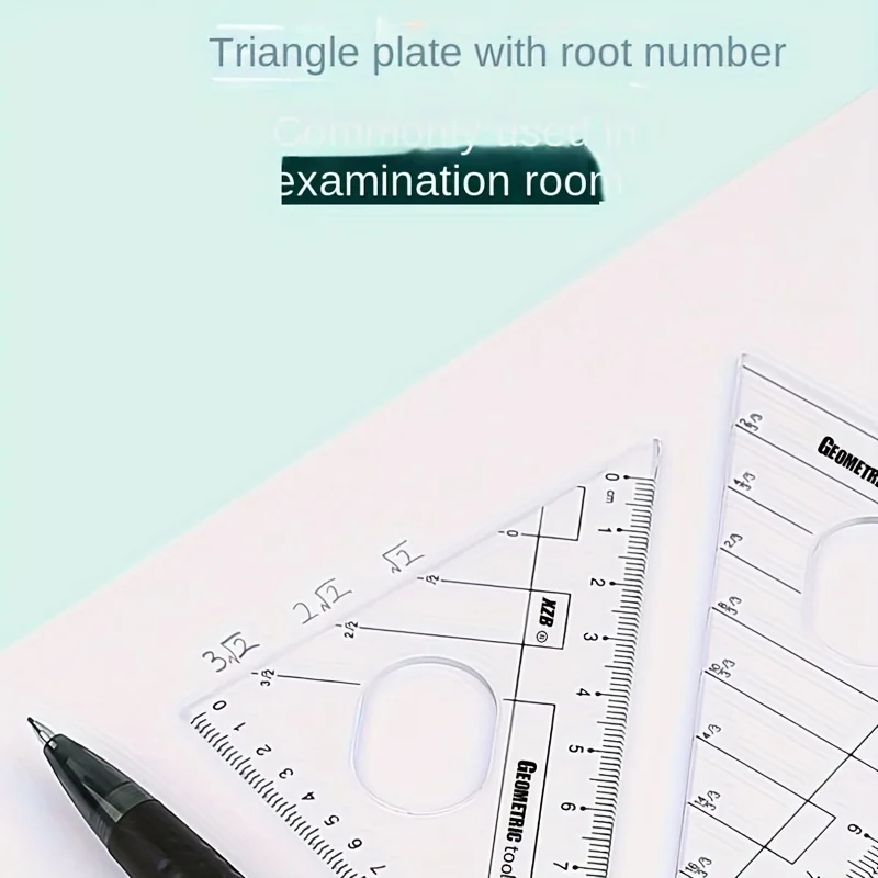 8 قطع رسومات لبوصلات مدرسية هندسية وأقلام رصاص ميكانيكية ومنقلة ومسطرة وحوامل ثلاثية، مع صناديق تخزين #6