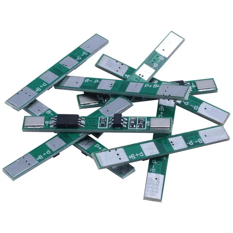 10 piezas 1S 3,7 V 4A Li-Ion BMS PCM 18650 Placa de protección de batería PCB para batería de iones de litio 18650 doble MOS