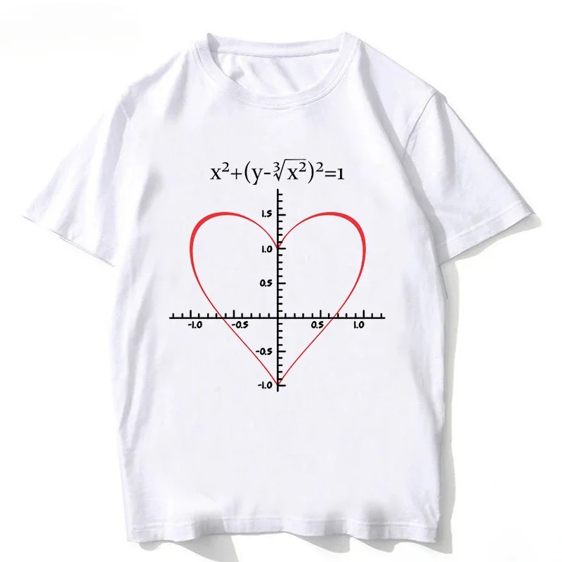 Creative Mathematician Love Formula Print T-Shirt Fashion Math Men T Shirt Funny Geometric Equation Art Hipster Man clothing