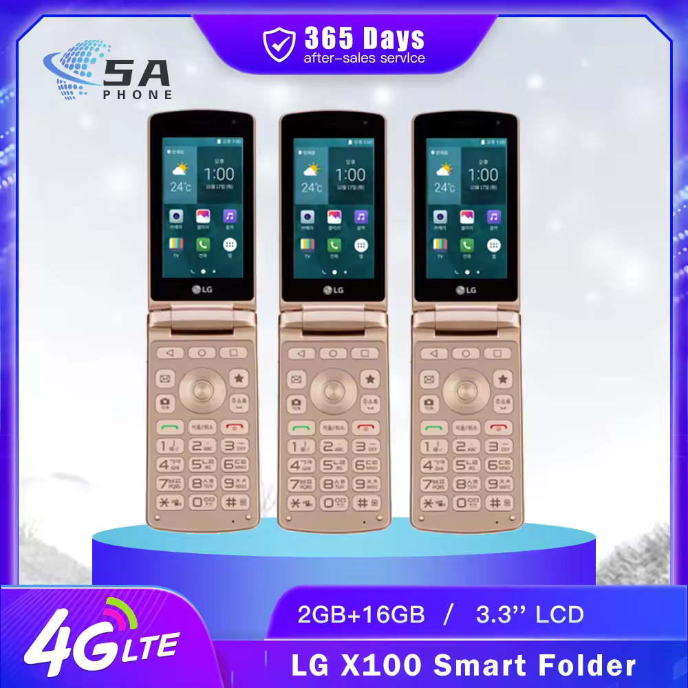 Lg x100 חכם תיקייה 4 ג lte טלפון נייד 3.3 ''2GB זכרון RAM 16GB rom 4.9mp wifi מצב 212 Quad-ליבה אנדרואיד טלפון חכם אנדרואיד