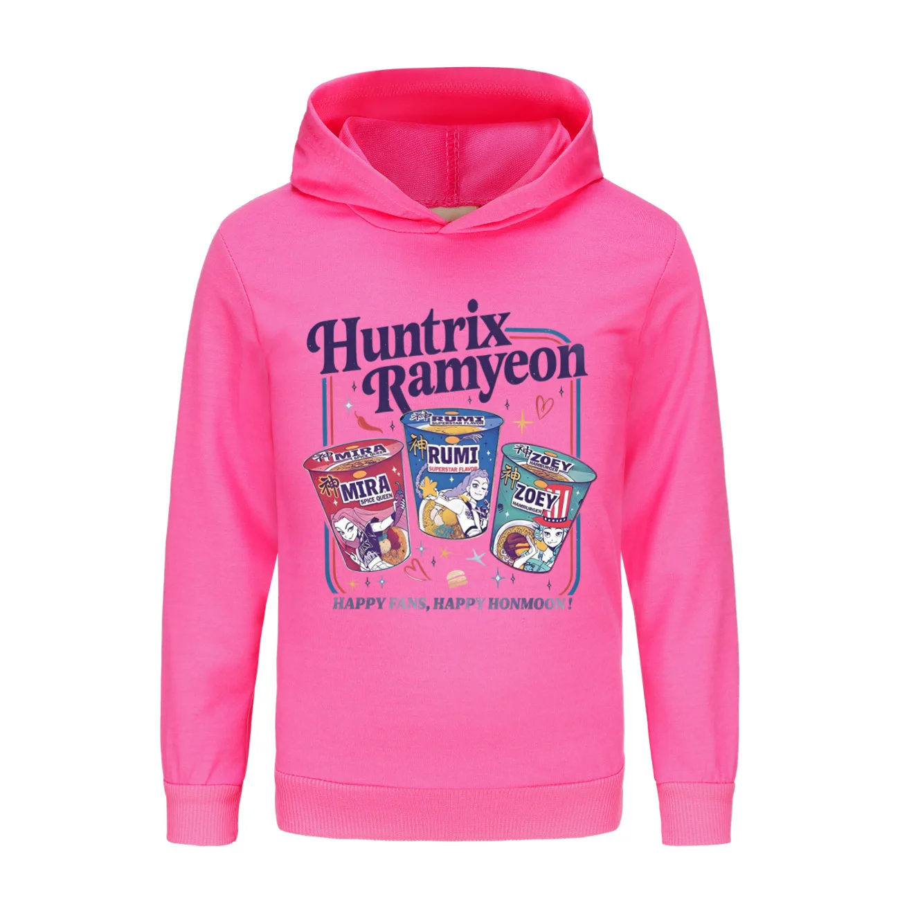 

KPop Demon Hunters Ramyeon Kids Cartoon Autumn Boys Long Sleeve Coat Toddler Girls Hooded Sweatshirt Cute Children's Clothing