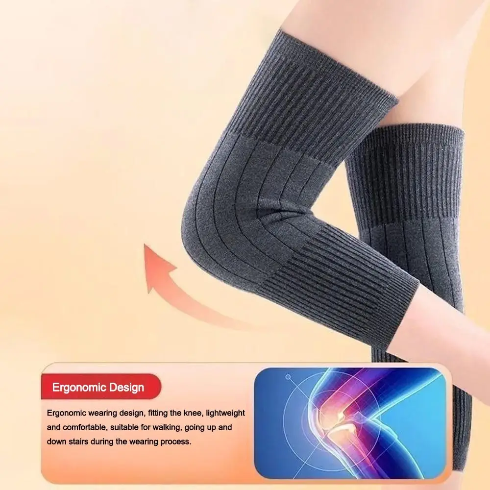 Plus Velvet Winter Knee Pad Universal Warm Knee Sleeve Thickened Knee Support Leg Sleeves Windproof Coldproof Elastic Unisex Pad