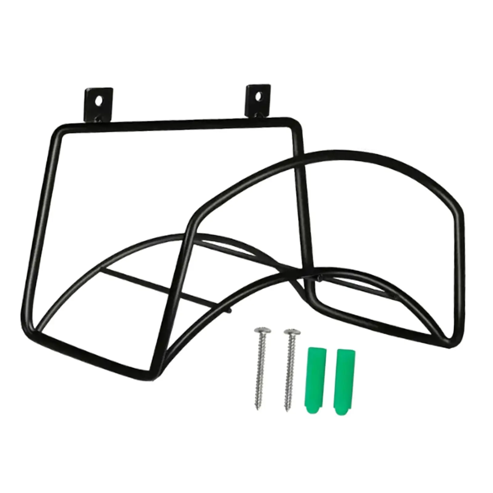 Space Saving Metal Garden Hose Holder Wall Mounted Sturdy Hanger Outdoor Storage for Home Lawn