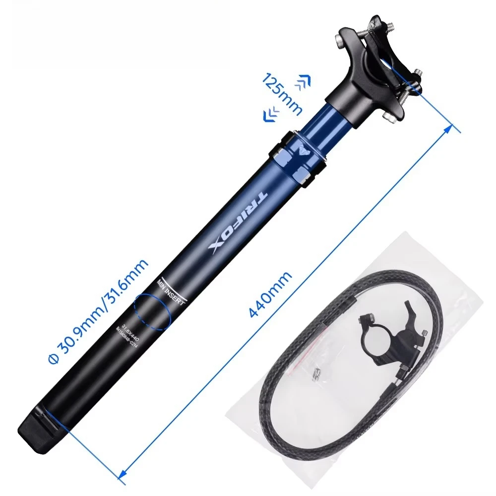 

TRIFOX Bike Dropper Seat Post Bicycle Part 31.6mm Remote Control Bottom Routing APD309/APD316 Adjustable MTB Air SeatPost