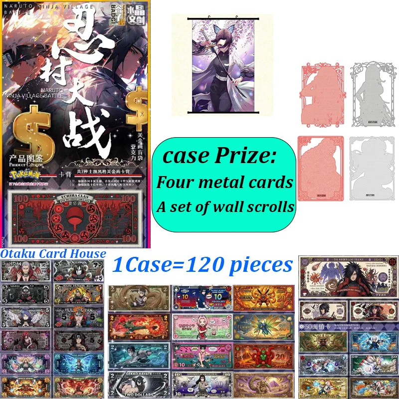 2026 Hot Anime Naruto Acrylic US Dollar Style Cards Acrylic Decor Collection Cards Wholesale