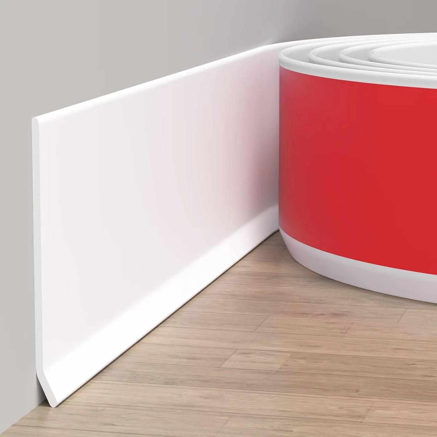 1PC 1/2/3/5/6M Self-adhesive Rubber Skirting Board Waterproof Wall Sticker Edge Closing Strips Living Room Baseboard Decor
