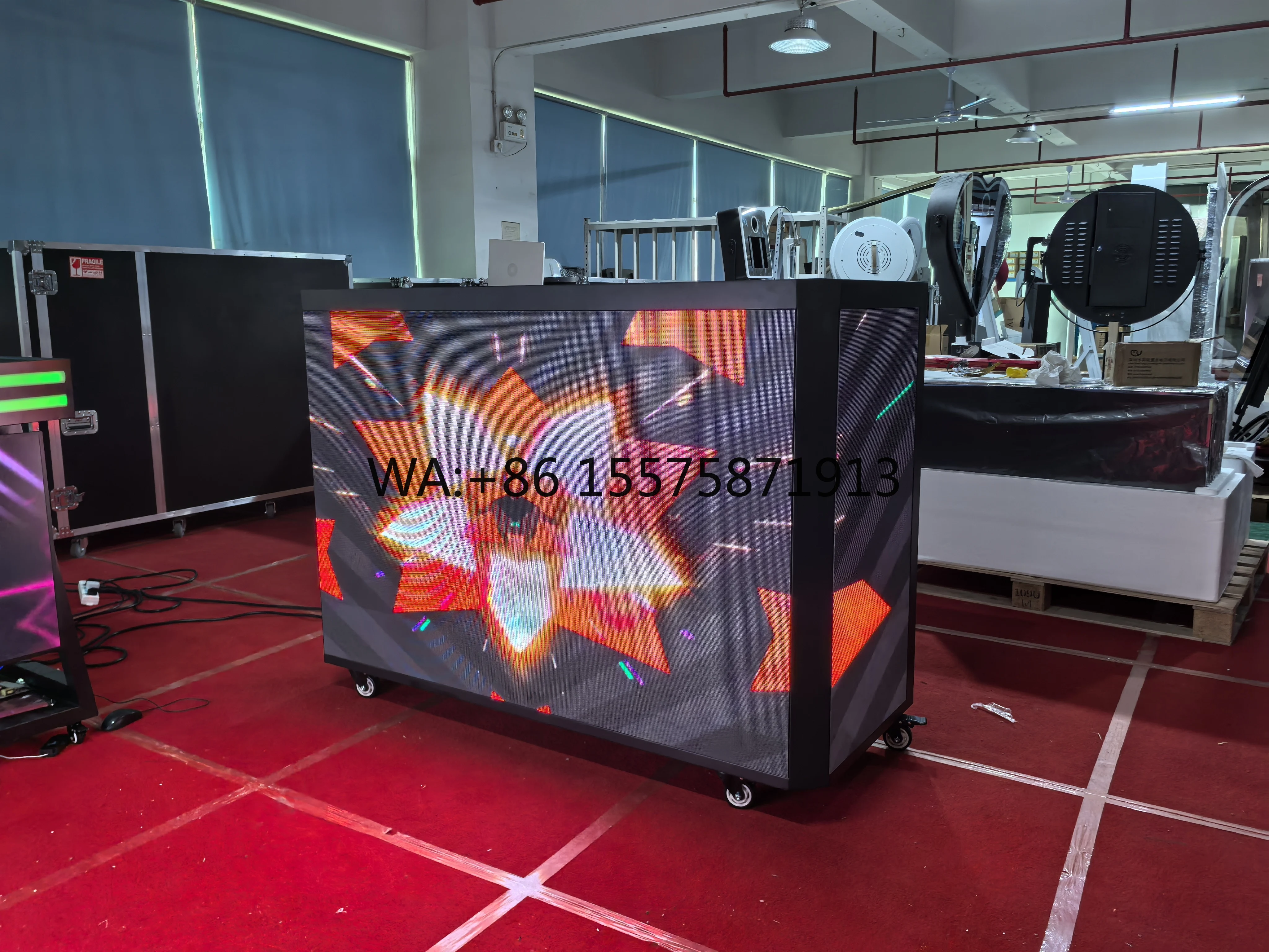 DJ Booth Table Booth for Nigh Club DJ Booth LED Display Customized Creative Digital Screen for Stage Event