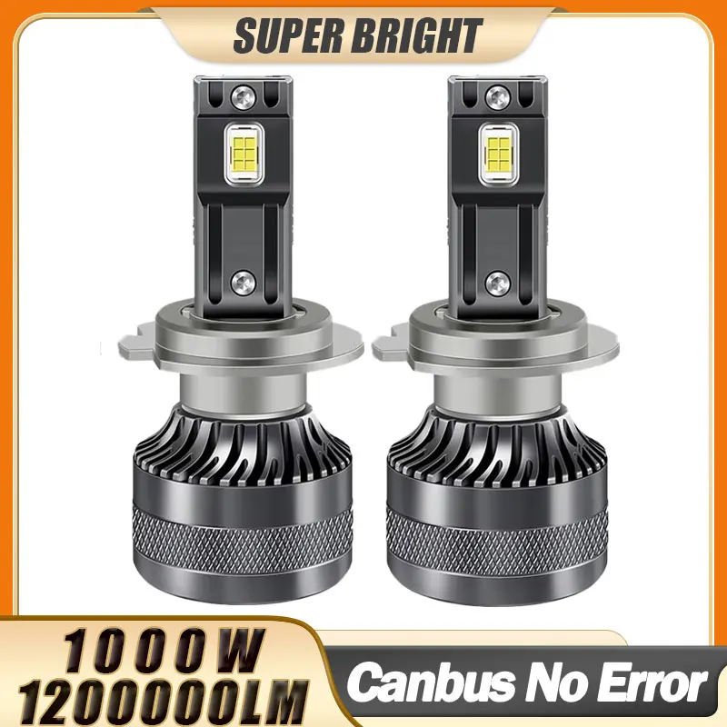 1200000LM H7 LED Headlights Bulb Canbus 1000W H4 H1 H11 9005 HB3 9006 HB4 H8 H9 9012 6500K Car Lights Headlamp Turbo 12V 24V