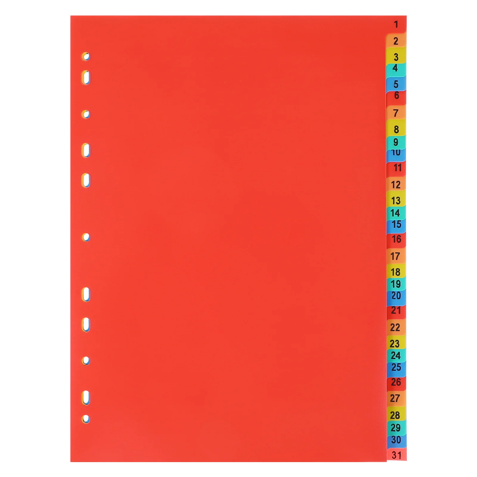 A4 Index Divider Office Page Markers Binder Dividers Labels Plastic Tabs For Folder School Desk Punched Notepad