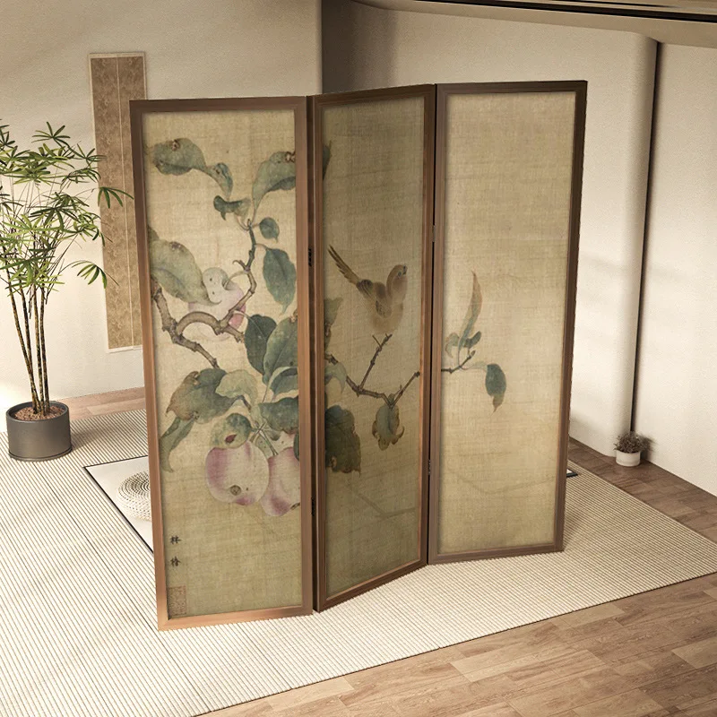 Schermo di fiori e uccelli