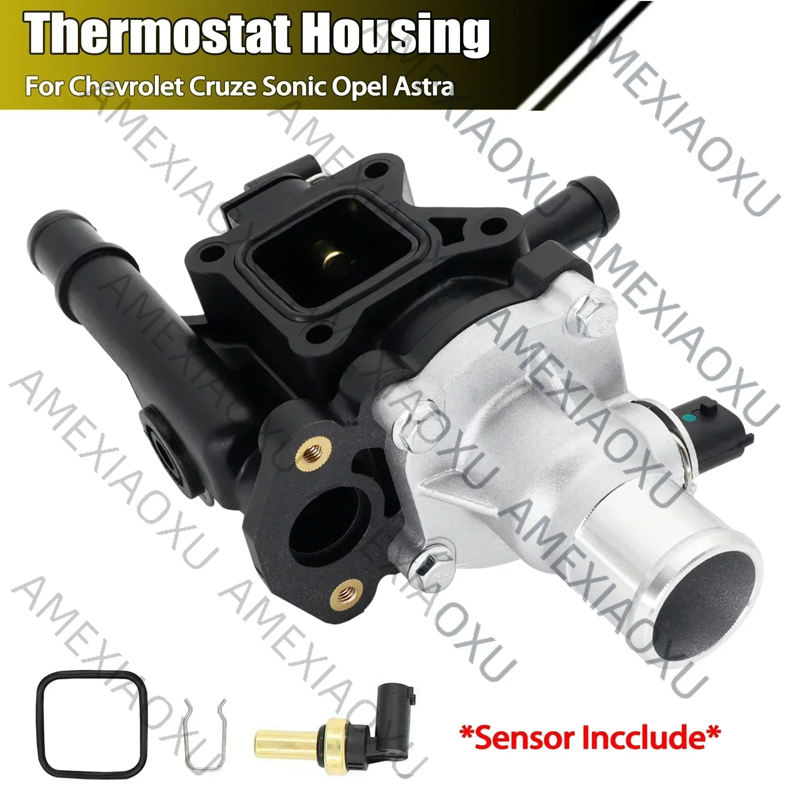 Engine Coolant Thermostat Housing For Fiat Croma Mazda 3 Chevrolet Cruze J300 Sonic Aveo T300 Opel Vauxhall Astra J H 1.6L 1.8L