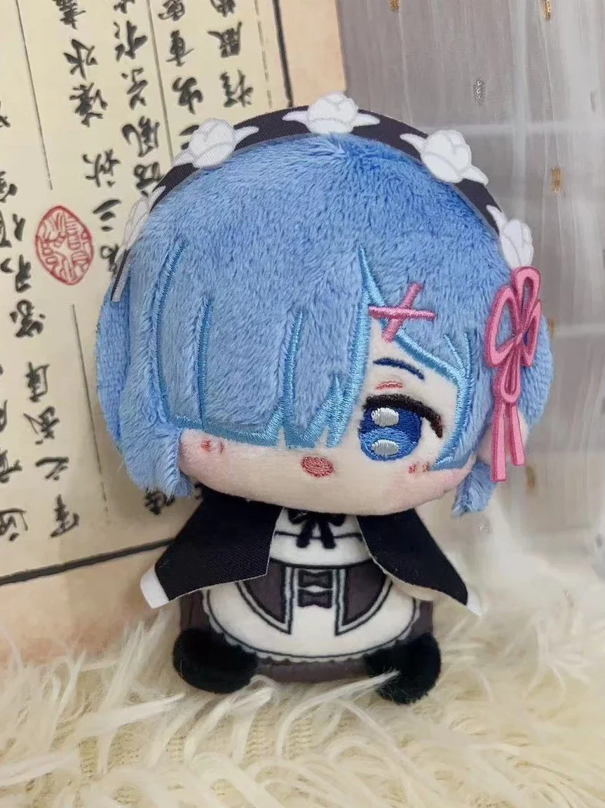 

Anime Doll Keychain Re:Life In A Different World From Zero Cute Rem Plush Dolls Girls Keyrings Cosplay Toys Gifts