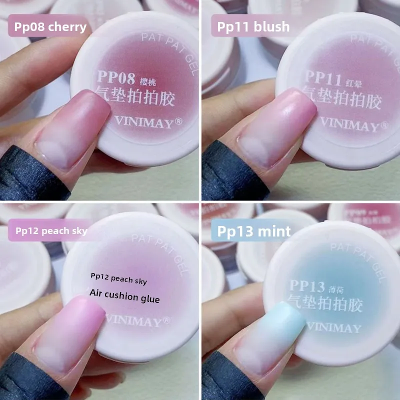 24 Colors Nail Art Gel Air Cushion Style Nail Polish Painting Gel with Sponge Gripper Tool Nail Polish Soak Off UV for Manicure