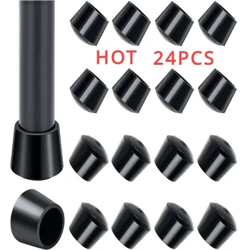 Okrągła gumowa podkładka pod nogę od krzesła 10/12/14/16/20/25mm noga meblowa zatyczka końcowa stołu pcv ciche antypoślizgowe nogi podłogowe do pokrowca na meble