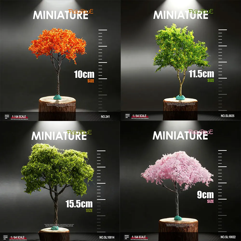 

1/64 Simulation Model Wire Tree DIY 9cm 10cm 11.5cm 15.5cm Material Sand Table Decoration DIY Sakura Green Plant Ornaments