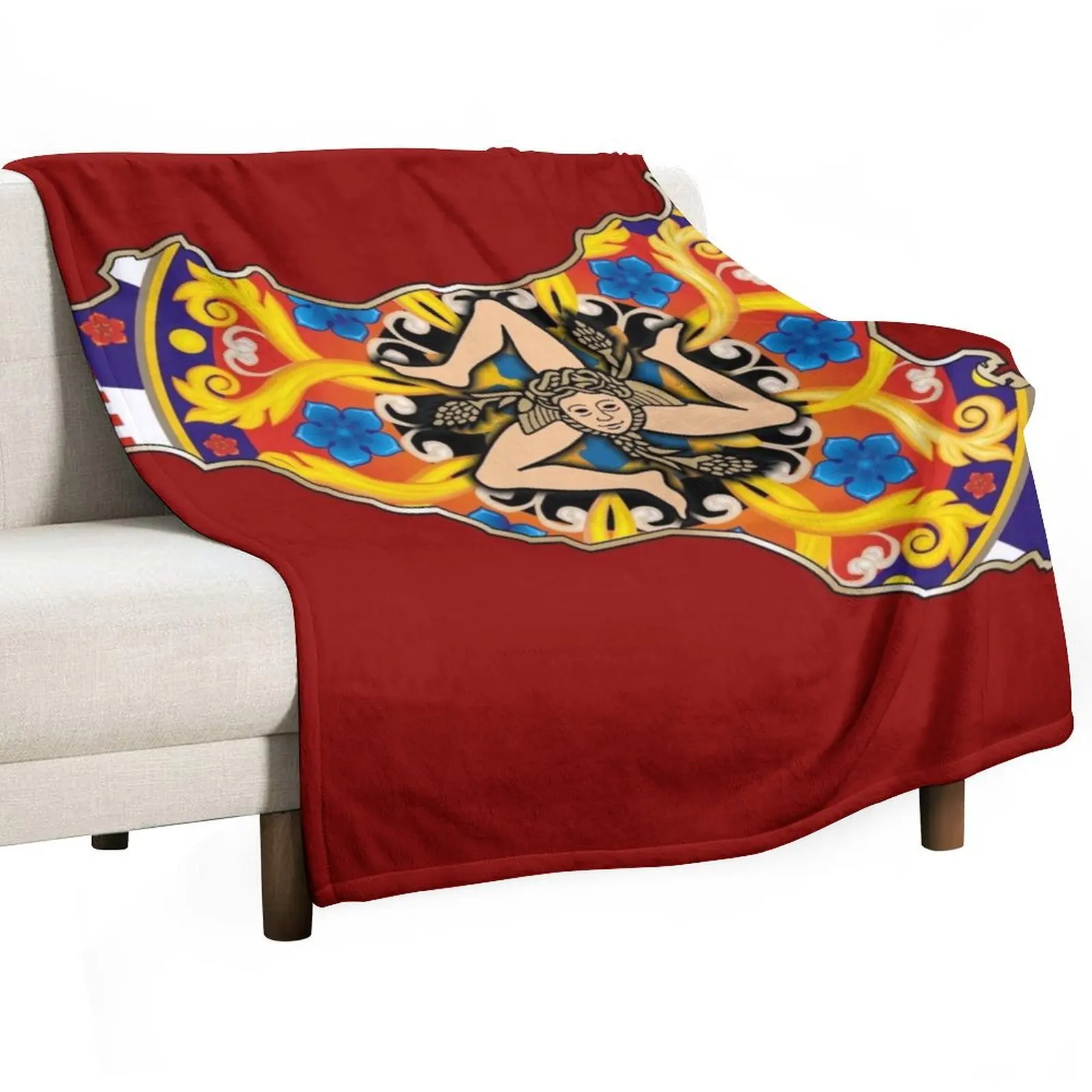 Sicilia maioliche Throw Blanket Warm Comfortable Blanket for Office Napping