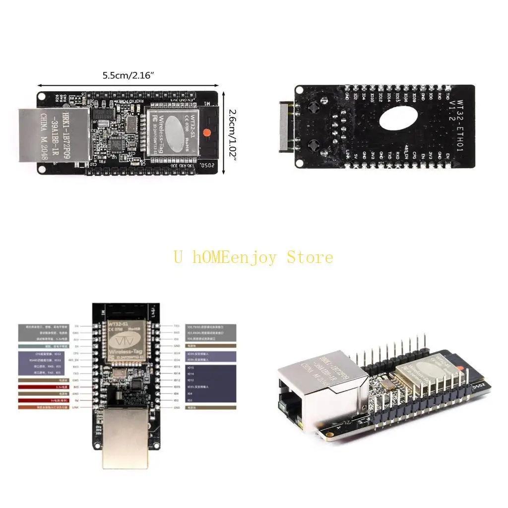 

B0KF WT32 ETH01 ESP32 Ethernet-модуль WiFi Bluetooth-совместимый WIFI-контакты припаянные MCU ESP32 Беспроводной модуль