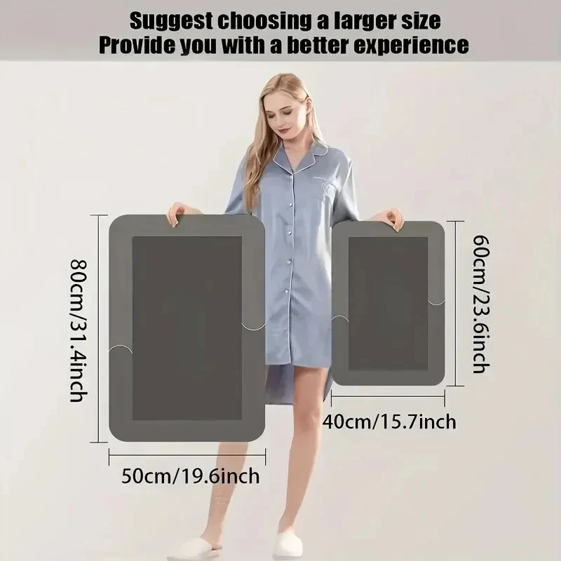 Diatomaceous Earth Bath Mat, Super Absorbent Non‑Slip Fast Drying Floor Mat for Shower Bathroom Bedroom Kitchen Laundry RV view 3