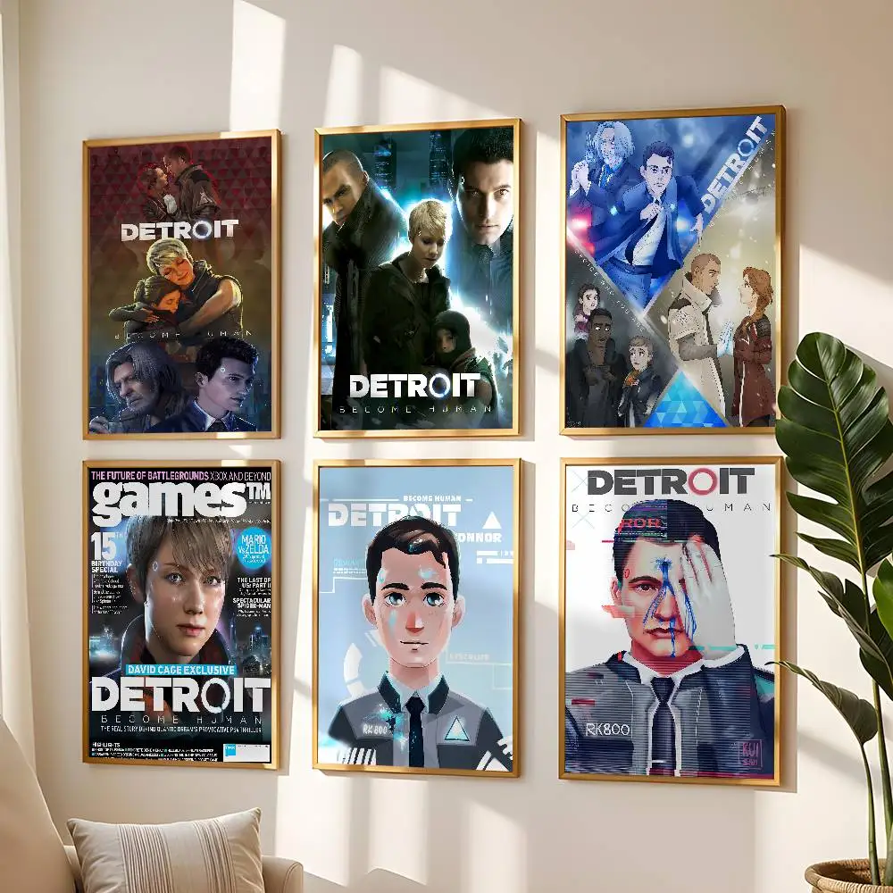 Detroit Become Human Poster High Quality Print Waterproof Wall Art Sticker For Bar Living Room Decor Gift