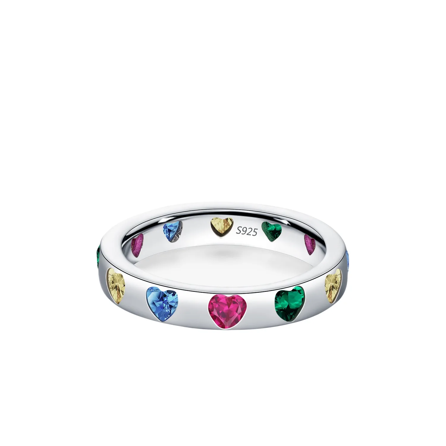 

Dawn's Jewel S925 Стерлинговое Серебро Японский Стиль Ins Sweet Love Dopamine Цвет Циркон Кольцо Ювелирные Изделия Для Женщин