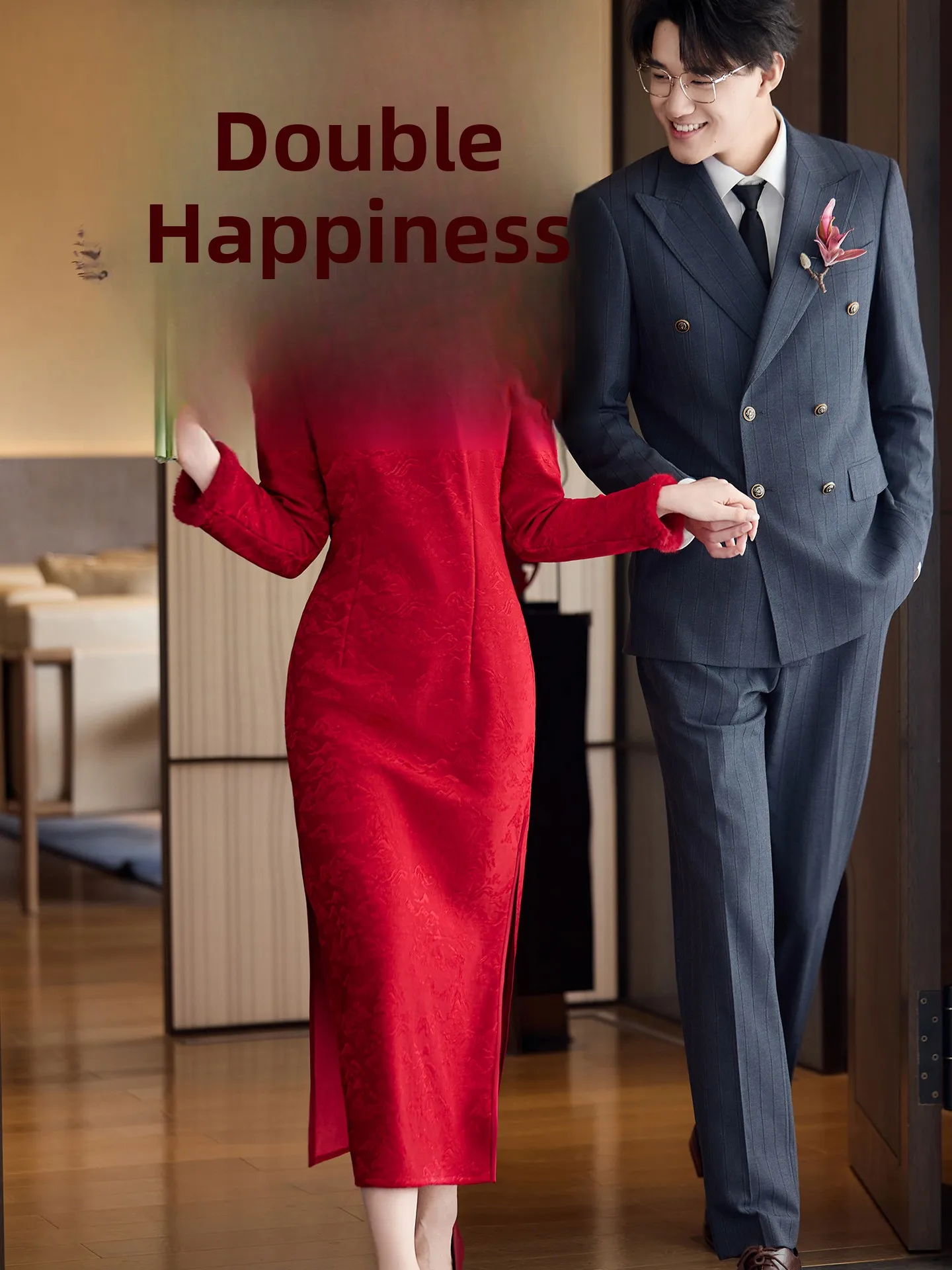 

Красное свадебное платье с флисовой подкладкой и длинными рукавами для невысоких женщин, для зимней свадебной церемонии, в традиционном китайском стиле, для новобрачной.