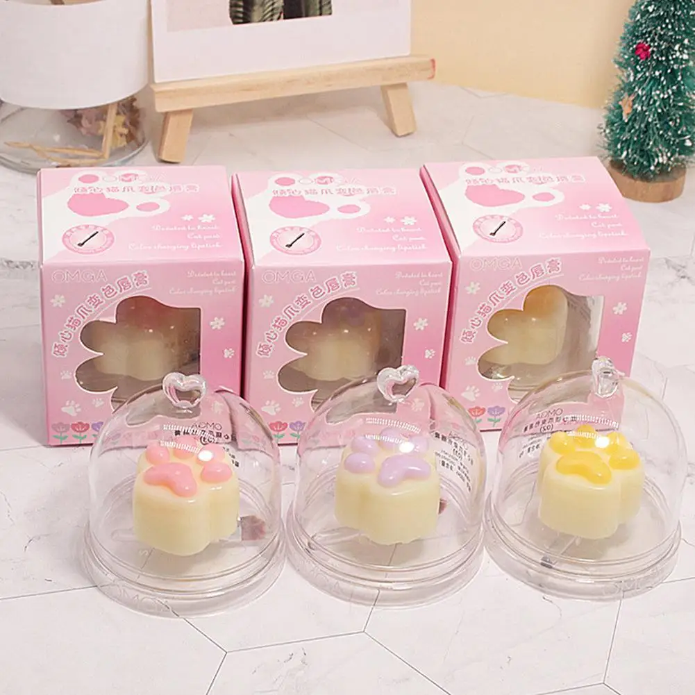 

Cat Paw Color Changing Lip Gloss Nature Long Lasting Moisturizing Jelly Lip Balm Fade Lip Lines Makeup Lip Care Cosmetics