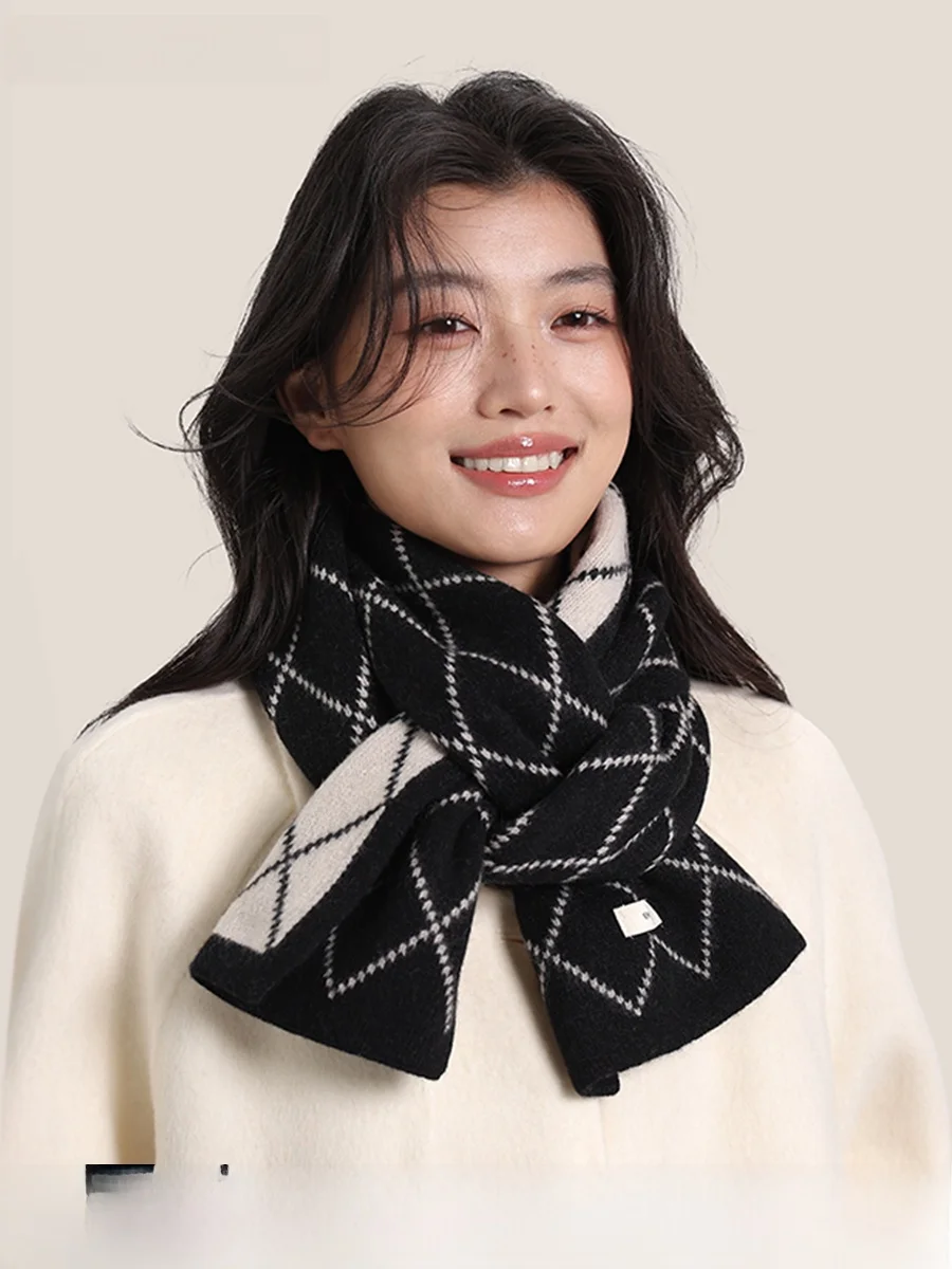Echarpe-en-laine-100-double-face-a-motif-losanges-australien-sallada-cache-cou-tricote-polyvalent-pour-femme-ideal-pour-l'hiver-cache-cou-unisexe-decontracte