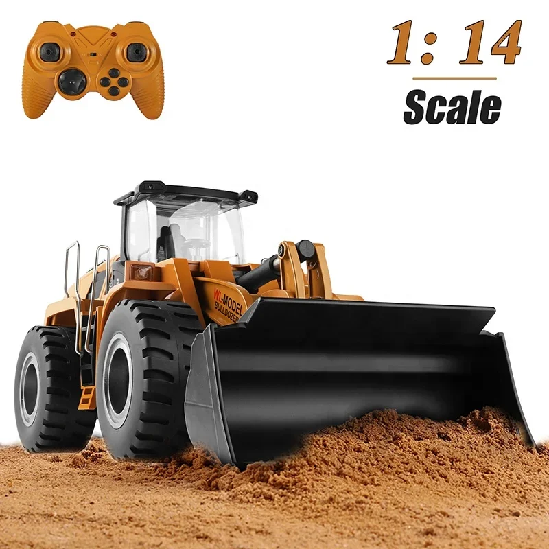 Wltoys XK 14800 1/14 scala 2.4g 4wd lega metallo modello di auto caricatore bambini ragazzi regalo die cast camion telecomando bulldozer giocattoli rc