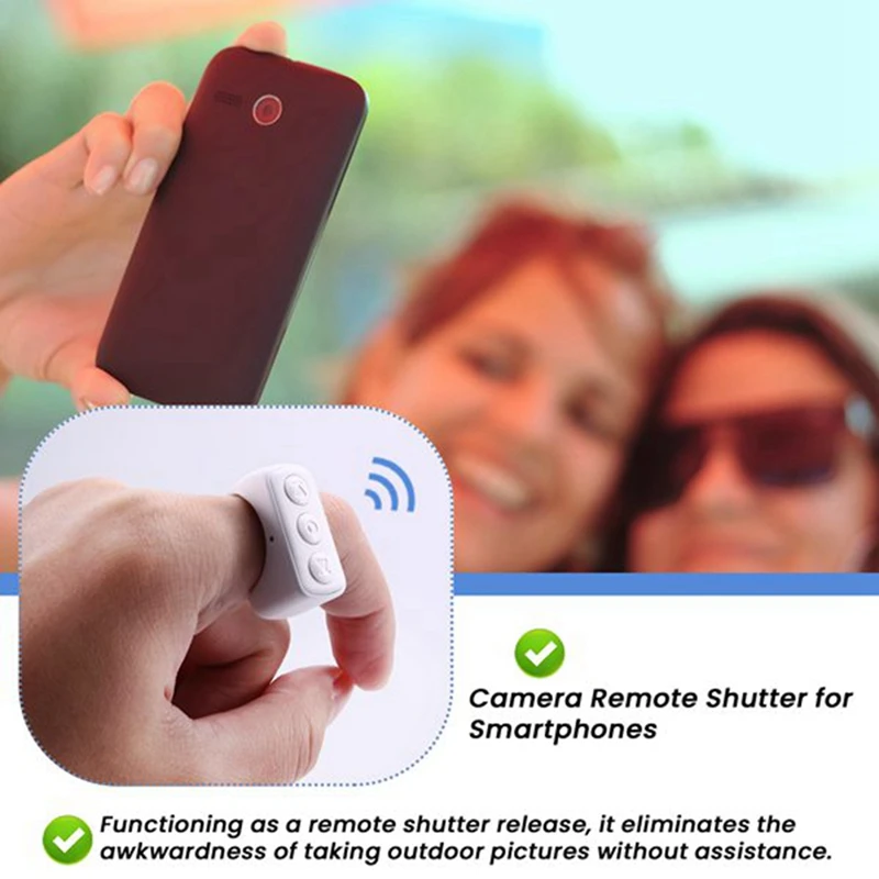 Remote Control Page Turner Ring for , Bluetooth E-Reader Controller,Camera Shutter D07 Pro-ABFT