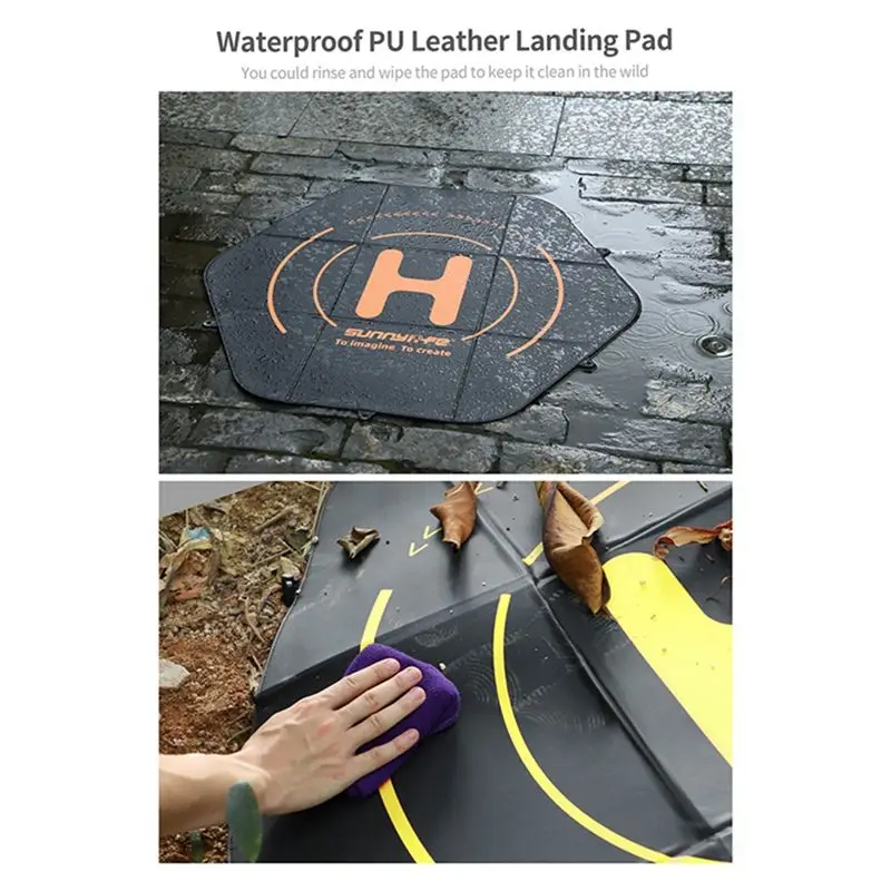 

Водонепроницаемая складная посадочная площадка Sunnylife для DJI Mavic 3 Pro Air 2S с шипами 80 см для укладки на земле (комплект Tarmac)