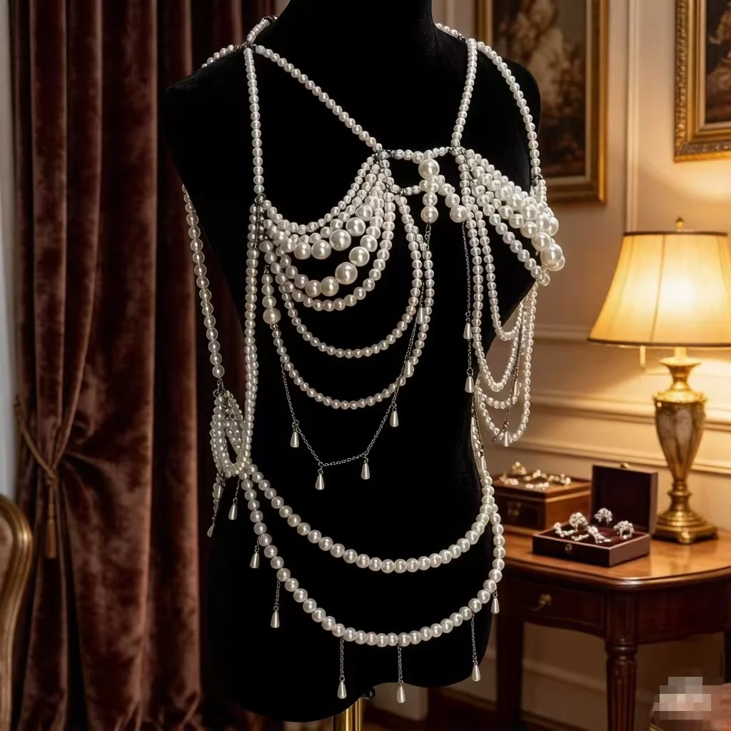 Women's Bra Chain Handmade Sexy Bikini Chest Chain Body Link Nightclub Birthday Party Body Jewelry Accessory