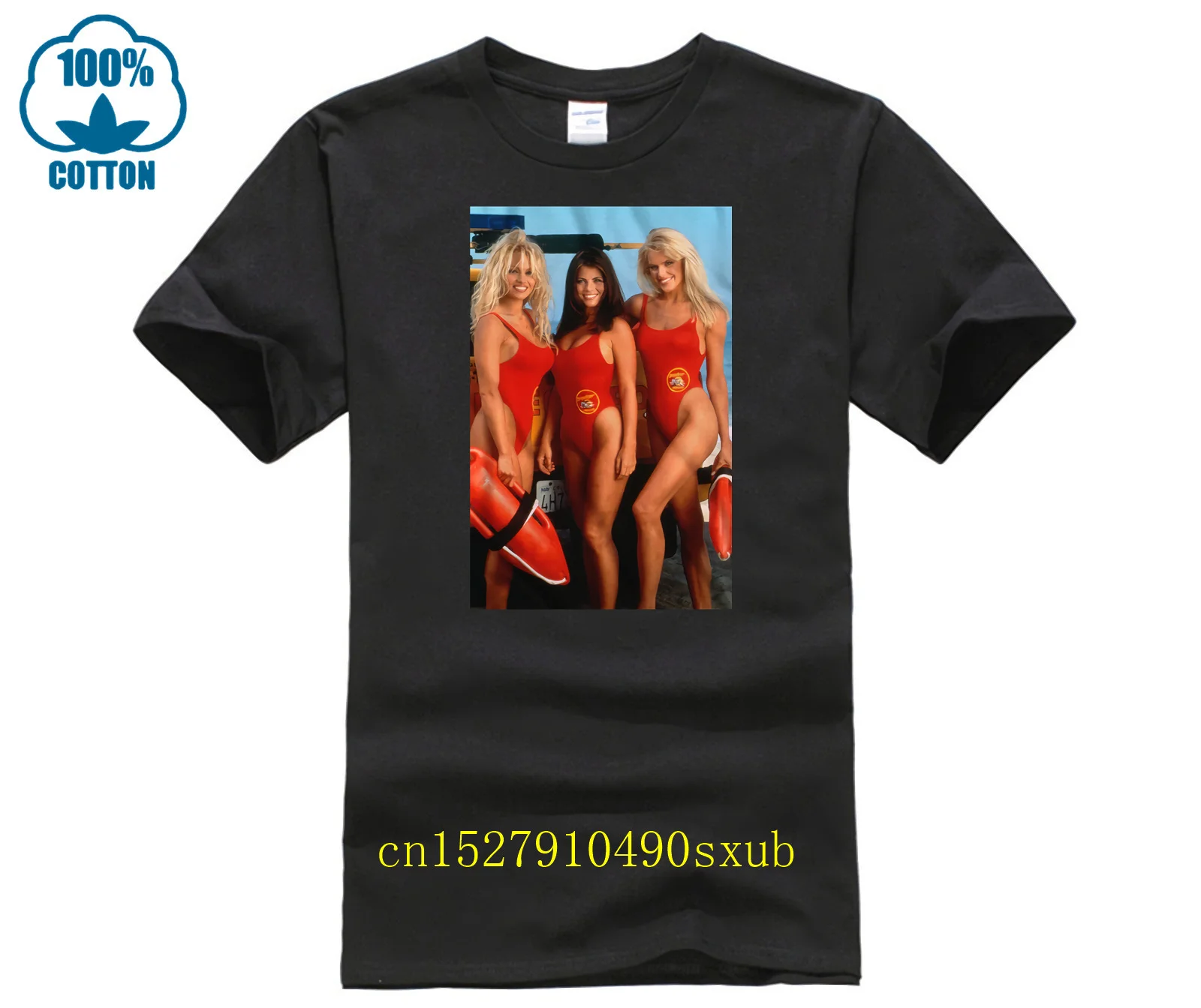 Baywatch Lifeguard Beach Babes Men's T Shirt Pamela Anderson Carmen Electra Hot