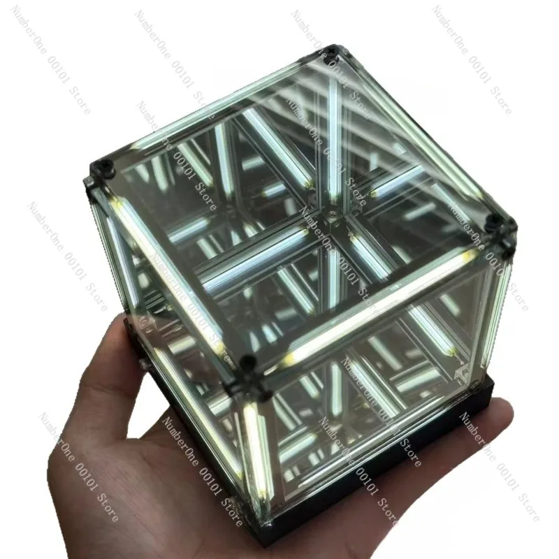 

Gaming Room Desktop Atmosphere Light Creative Fashion Esports Cubic Ornament White 2026 Tech Abyss Magic Cube 4D Space Stereo