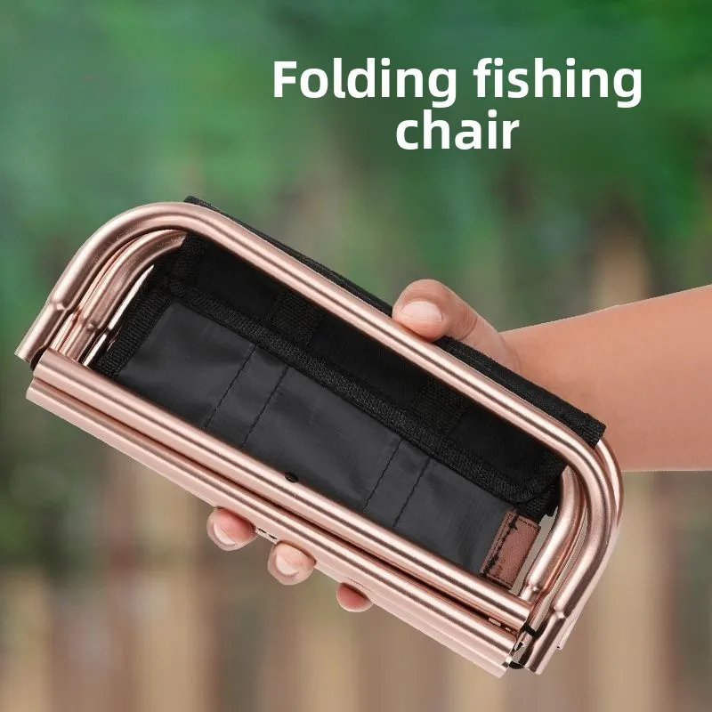 Fishing Chairs,Aluminum Alloy Adjustable Foldable Stool,All Terrain Portable Outdoor Wild Camping Fishing Bench Equipment