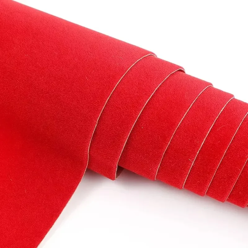 DIY Car Velvet Cloth Sticker Flannel Fabric Self-adhesive Adhesive Car Interior Decoration Decal Black Gray Red Decor 40X148cm