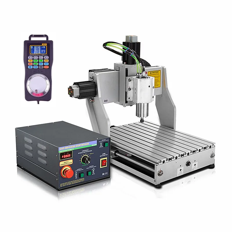CNC 4030 Router Industrial Engraving Machine 3/4axis 400mmx300mm 2.2KW VFD Water-Cooled Spindle with Water Tank Handwheel