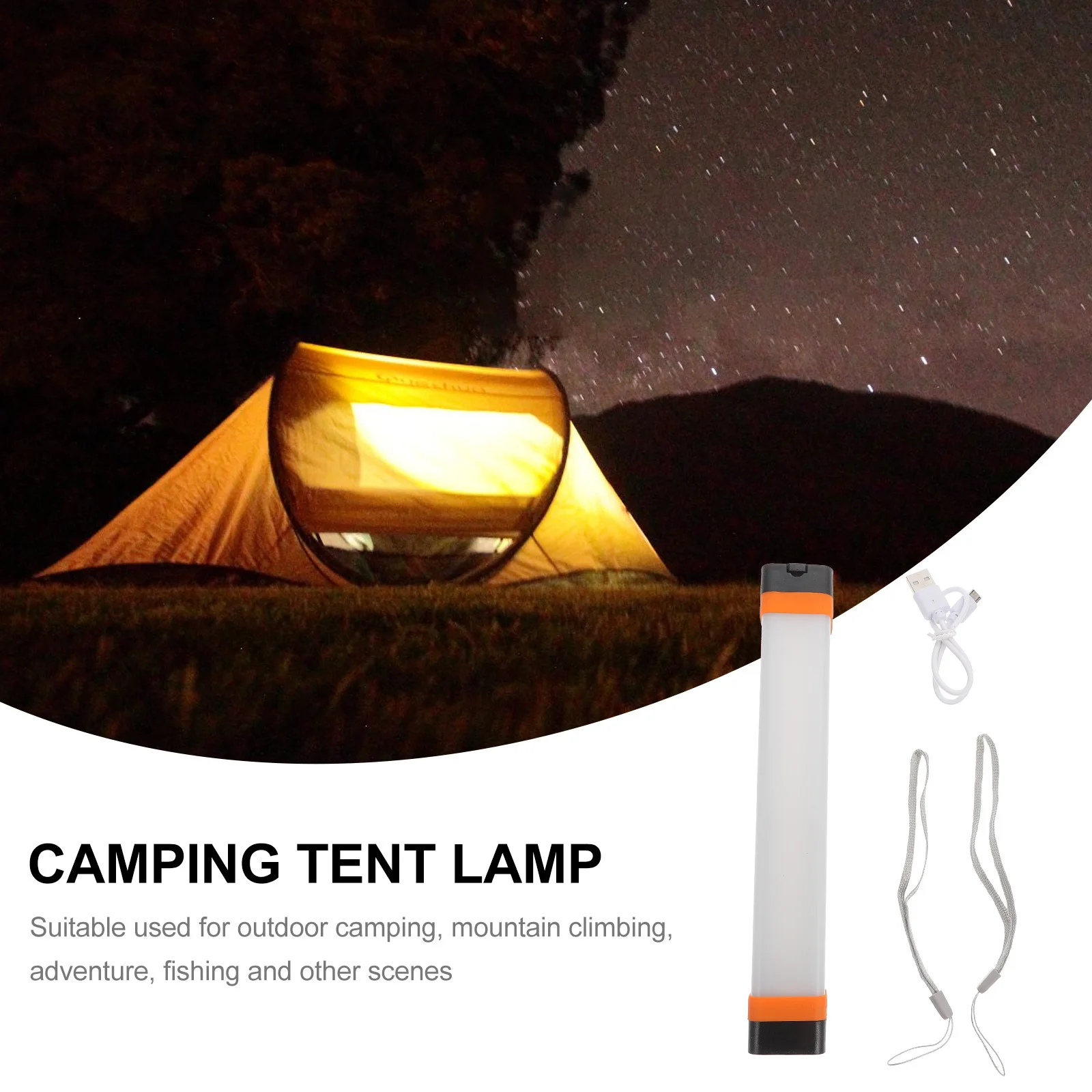 

1Set LED Rechargeable Camping Lamp Portable Outdoor Tent Light USB Charged Emergency Light Multifunctional Travel Lighting