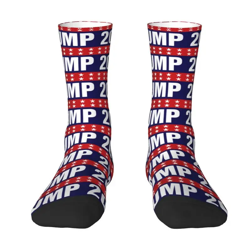 Custom Trump 2024 Men Women Crew Socks Unisex Novelty 3D Printing America US Dress Socks