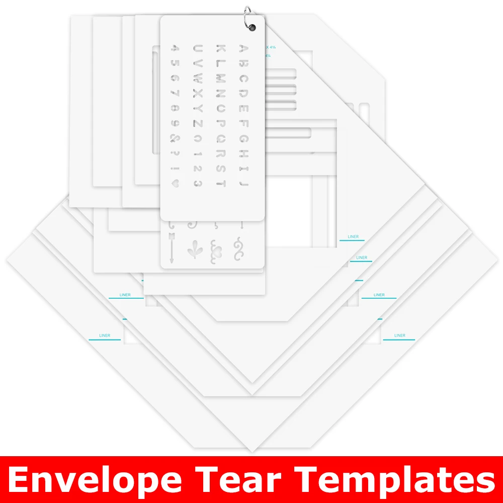 

Envelope Tear Templates Envelope Maker Guide for Making A2, A6, A7, A9, 5-3/4, 6-1/2, Slimline Envelope DIY Scrapbooking Crafts